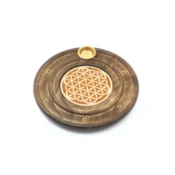 Leseni podstavek Roža življenja 10 cm