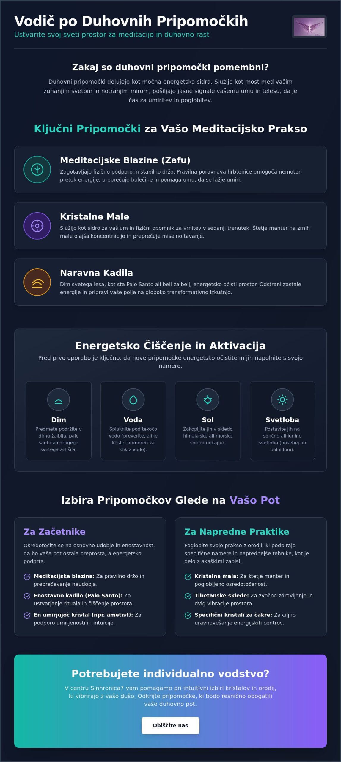 Duhovni pripomočki za meditacijo: Celovit vodnik za poglobitev vaše prakse (2026)
