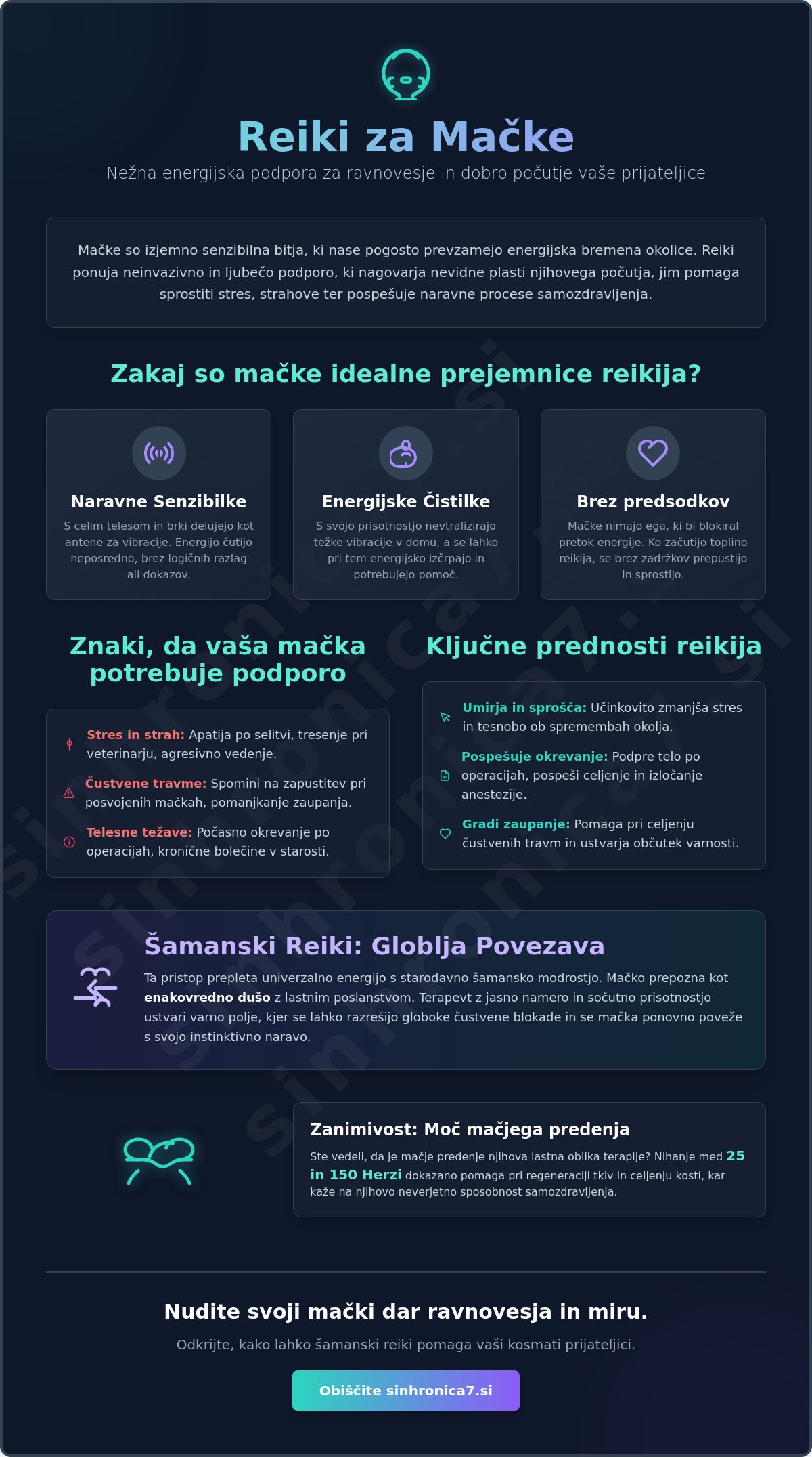 Reiki za mačke: Celosten vodnik za sprostitev in energijsko podporo vašega ljubljenčka