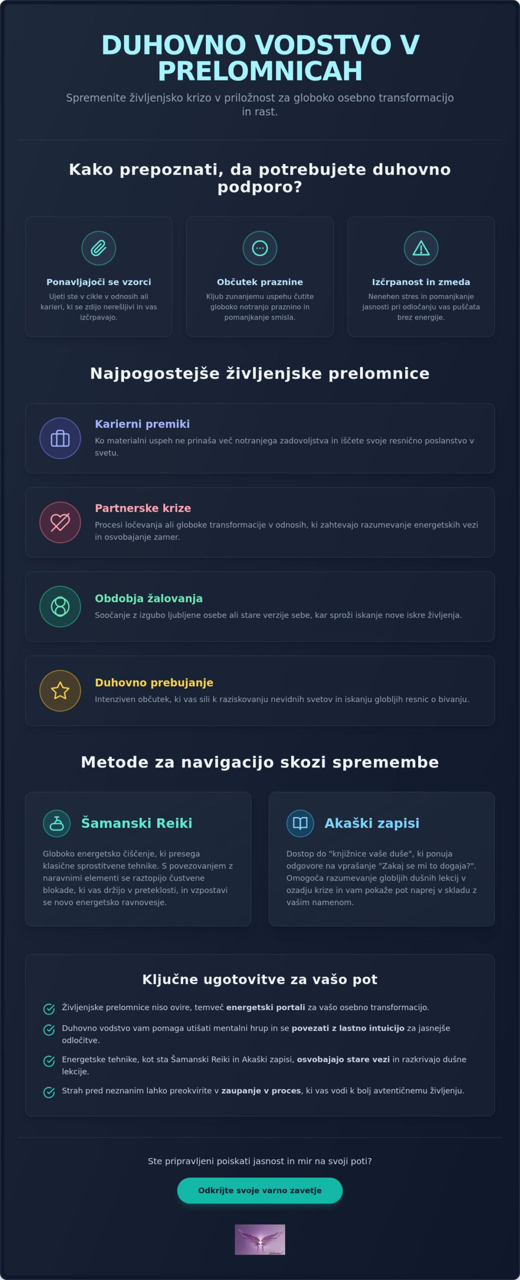 Duhovno vodstvo v prelomnicah: Kako najti notranji kompas sredi življenjskih sprememb