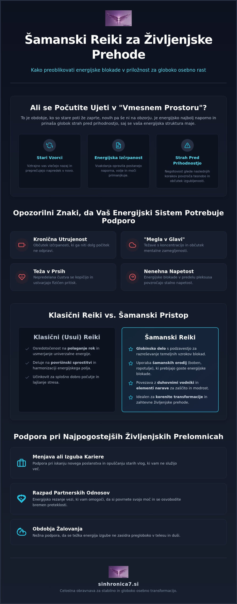 Šamanski reiki za življenjske prehode: Kako varno krmariti skozi obdobja velikih sprememb